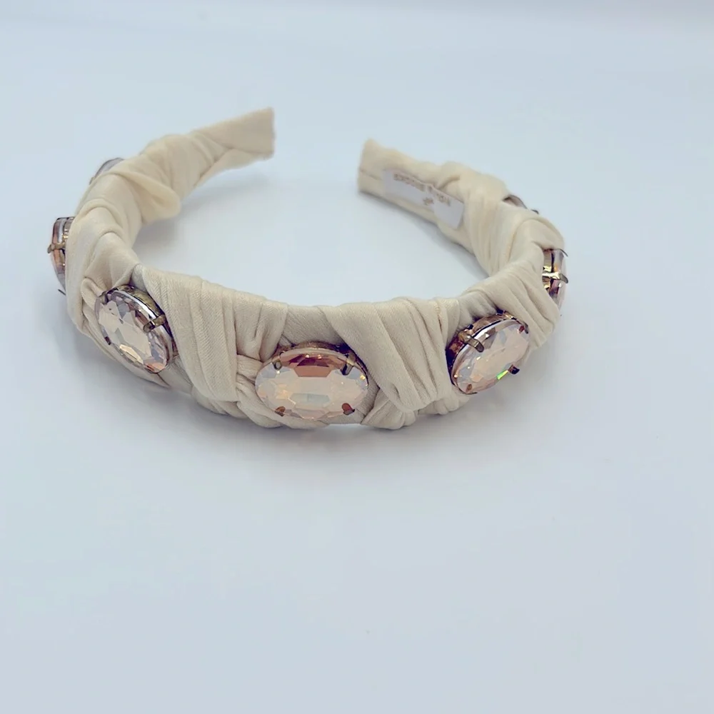 Violet & Brooks Anthropologie Glass Crystal Embellished Headband